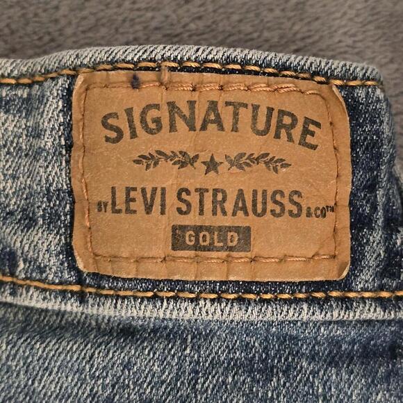 Levi's Signature Gold Jeans Women's 6 Mid-Rise Skinny 28.5" Inseam Distress - Picture 6 of 7